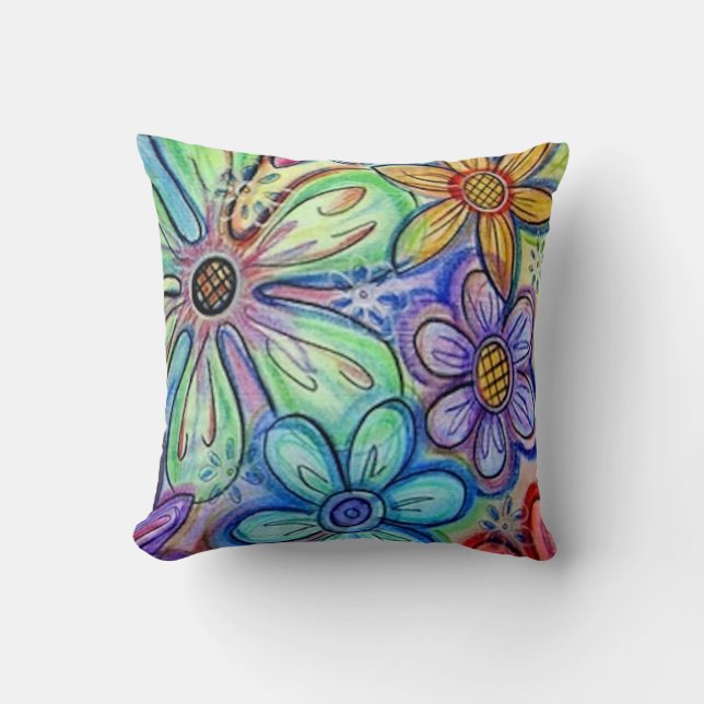 Coussin Fleurs de crayon (Recto)