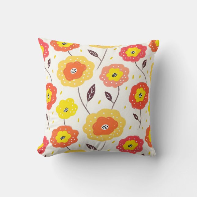 Coussin Fleurs de dessin (Recto)