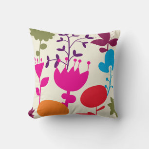 Coussin fleurs de doodle