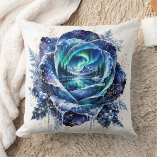 Coussin Fleurs de double exposition de fantaisie