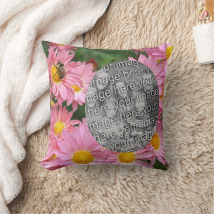 Coussin Fleurs De Faisceau Et Cadres D'Abeilles De Bumble