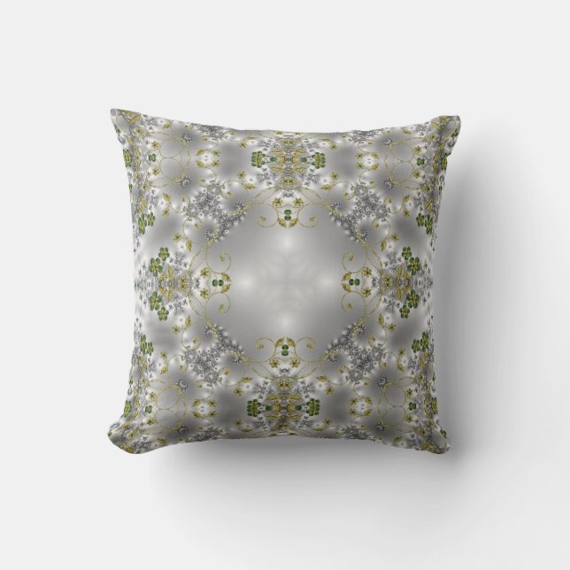 Coussin Fleurs de fantaisie + La spirale tourbillonne (Recto)