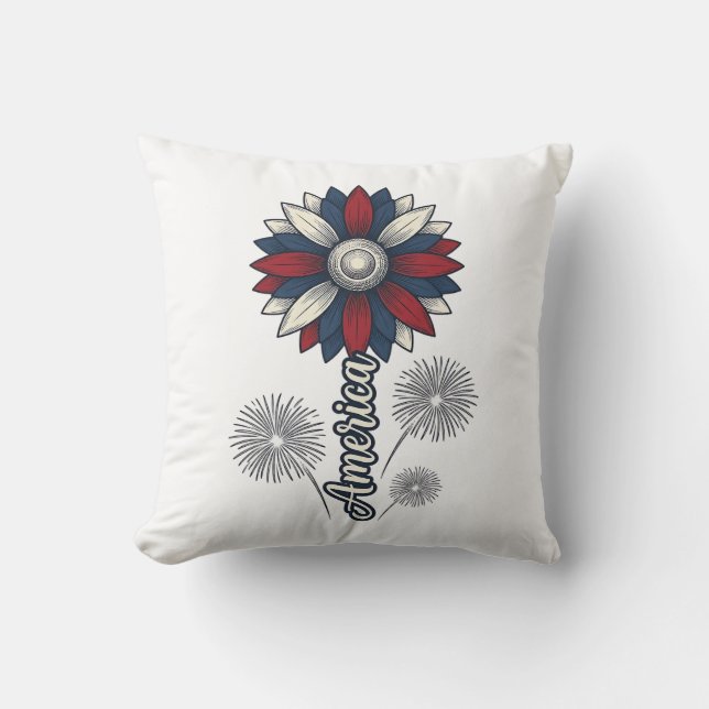 Coussin Fleurs de feu d'artifice vectoriel de conception p (Recto)