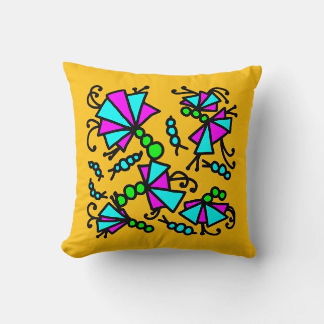 Coussin Fleurs de fourmis-lions (Recto)