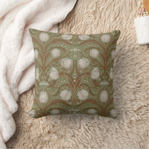 Coussin Fleurs de jardin printanier sur sauge