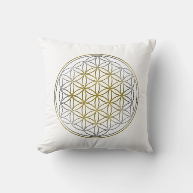 Coussin FLEURS DE LA VIE / Blume des Lebens - BiColor (Recto)