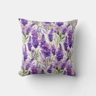 Coussin Fleurs de lavande élégantes