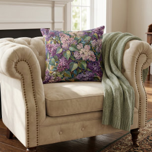 Coussin Fleurs de lilas vintage
