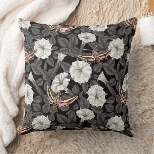 Coussin Fleurs de lune et sphinx Moths 2