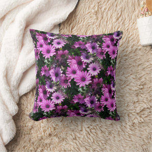 Coussin Fleurs de marguerite africaine violet Motif de la