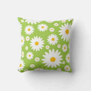 Coussin Fleurs de marguerite blanches florales Marguerites