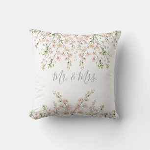 Coussin Fleurs de Mr et Mrs Blush Rose Fleurs Sauvages