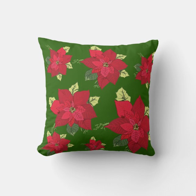 Coussin Fleurs de Noël (Recto)