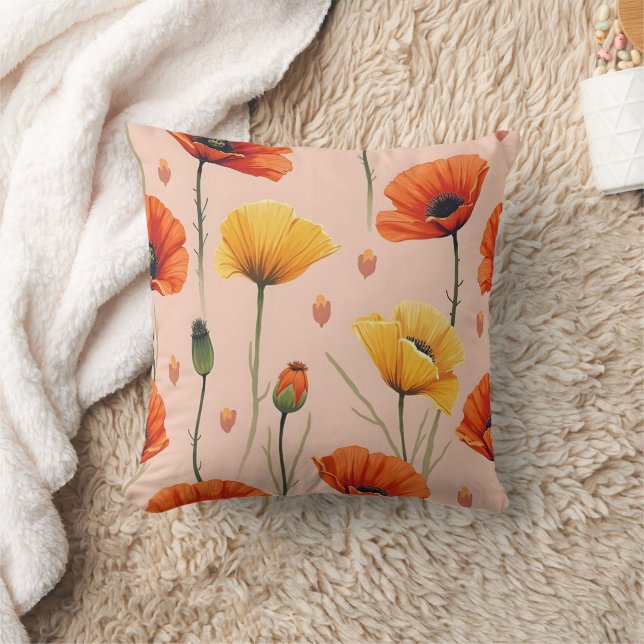Coussin fleurs de pavot (Couverture)