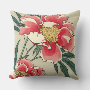 Coussin Fleurs de pivoines vintages