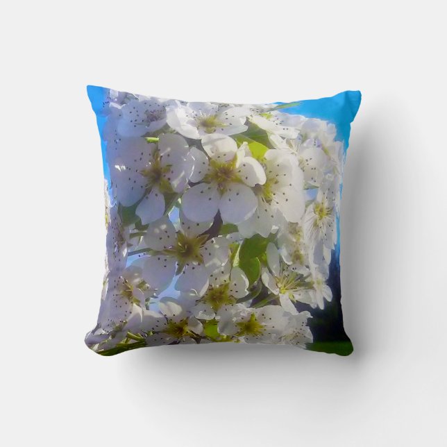 Coussin Fleurs de poirier (Recto)