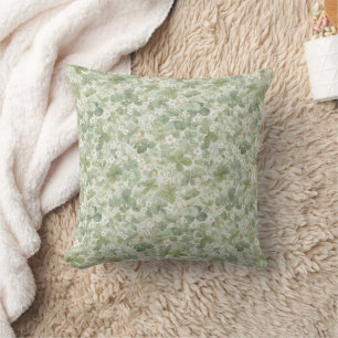 Coussin Fleurs de prairie verte magnifiques