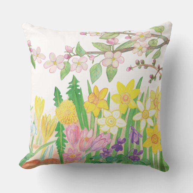 Coussin Fleurs de printemps (Recto)