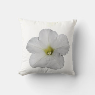 Coussin Fleurs de printemps Blanc Floral Simple Pétunia Fl