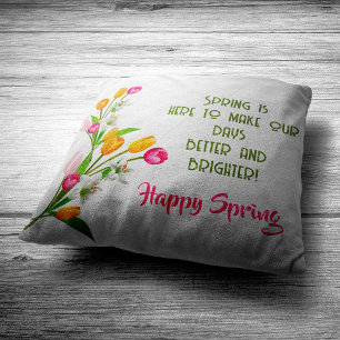 Coussin Fleurs de printemps colorées Lancer l'oreiller