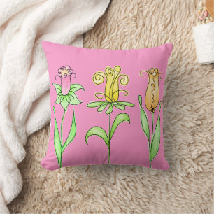 Coussin Fleurs de printemps Pastel