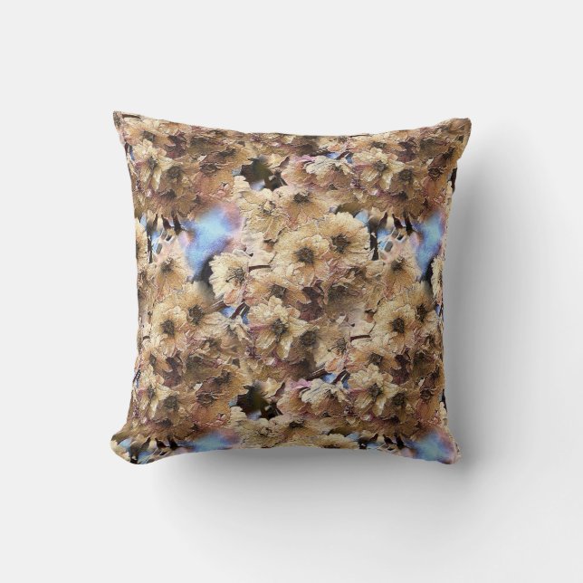 Coussin Fleurs de printemps rose fleurs Nature Motif Art (Recto)