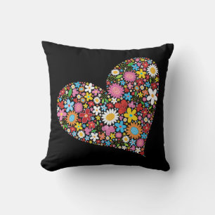 Coussin Fleurs de Printemps Whimsical Valentine mignonne c