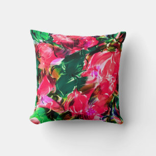 Coussin Fleurs de rose rose rose pâle du jardin printanier