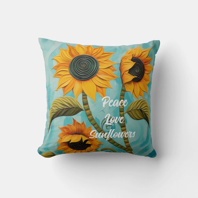 Coussin Fleurs de soleil (Recto)