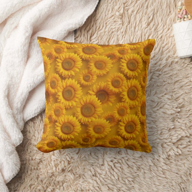 Coussin Fleurs de soleil 3d (Couverture)
