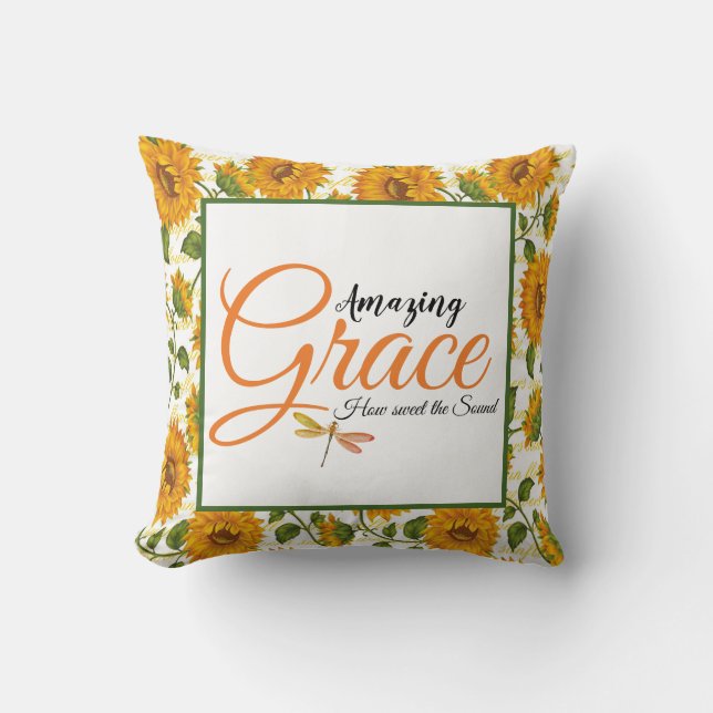 Coussin Fleurs de soleil Grace Extraordinaires (Recto)