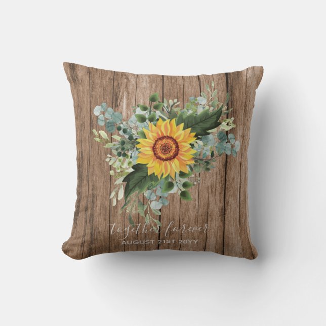 Coussin Fleurs de soleil rustiques Eucalyptus Leaf (Recto)