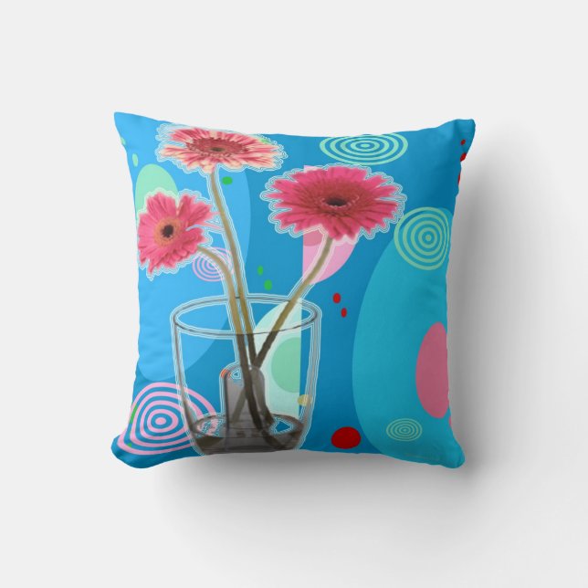 Coussin Fleurs de verre d'eau (Recto)