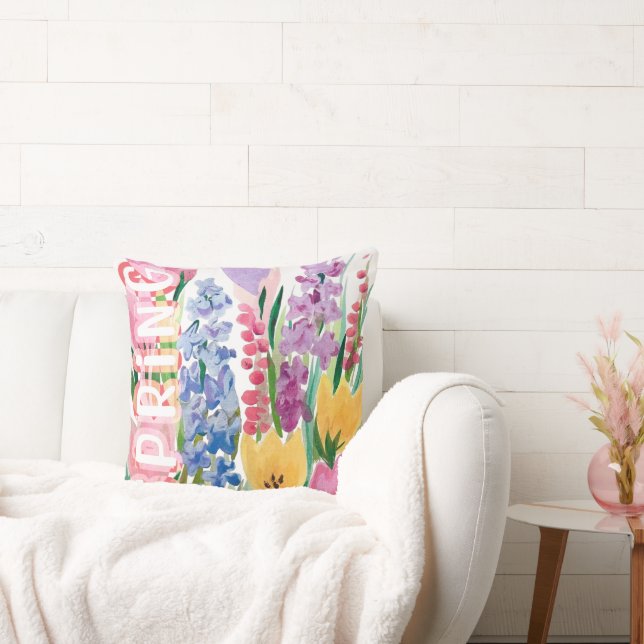 COUSSIN FLEURS D'EAU DE PRINTEMPS (Canapé)