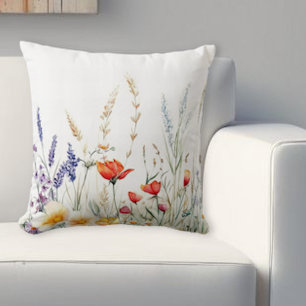 Coussin Fleurs des champs et lavande