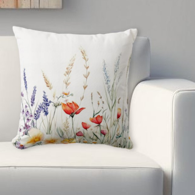 Coussin Fleurs des champs et lavande (Créateur téléchargé)