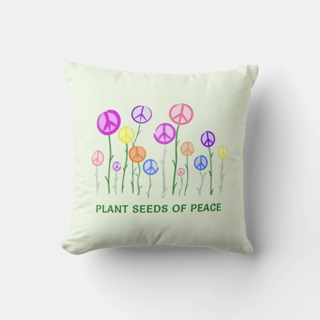 Coussin Fleurs des signes de paix (Recto)
