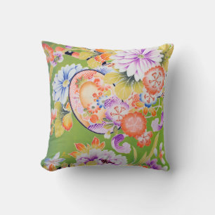 Coussin Fleurs, design japonais