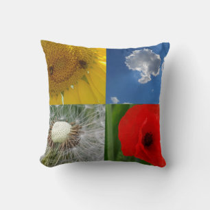 Coussin Fleurs d'été amusantes