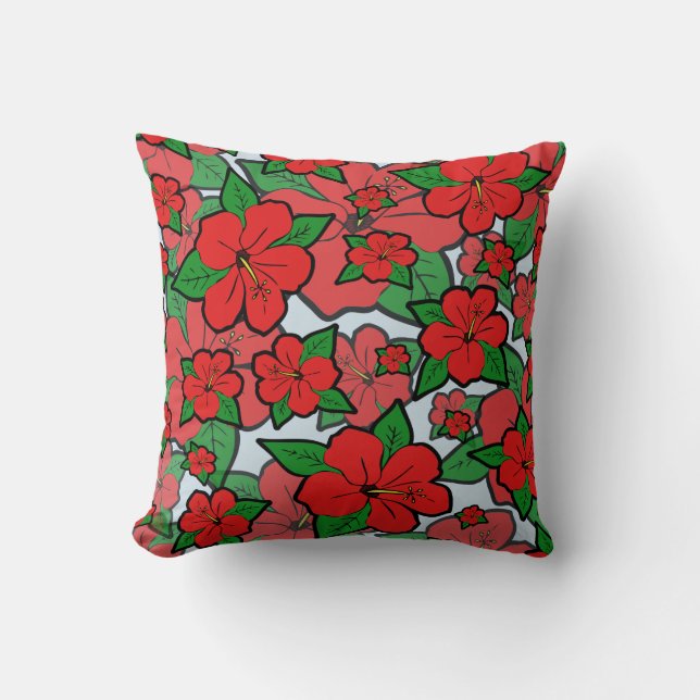 Coussin Fleurs d'Hibiscus #1 (Recto)