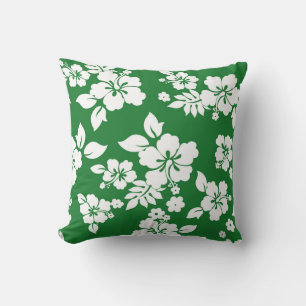 Coussin Fleurs d'Hibiscus illustrées
