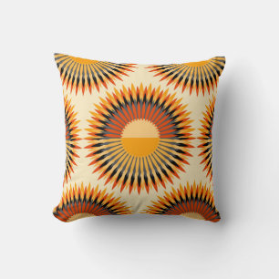 Coussin Fleurs d'ivoire orange Étoiles Motif