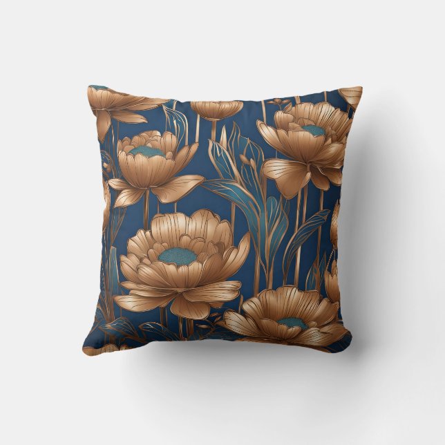 Coussin Fleurs d'or (Verso)