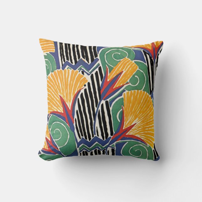 Coussin Fleurs d'or Art déco de Seguy (Recto)