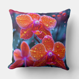 Coussin fleurs d'orchidée