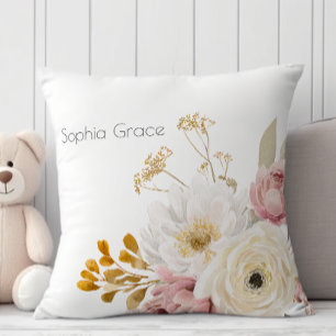 Coussin Fleurs Douces d'Automne et de Printemps pour la Nu