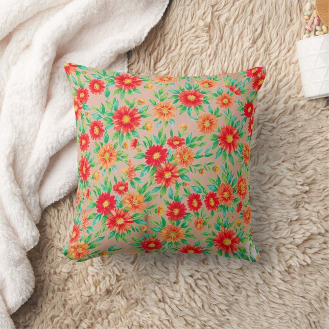 Coussin "Fleurs ensoleillées" - Dessus de table tissé flor (Couverture)