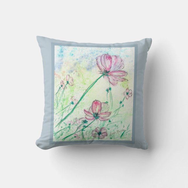 Coussin Fleurs et air (Recto)