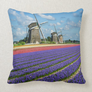 Coussin Fleurs et carreau de moulins à vent