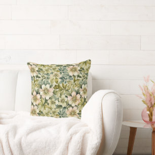 Coussin Fleurs et feuilles de pommier